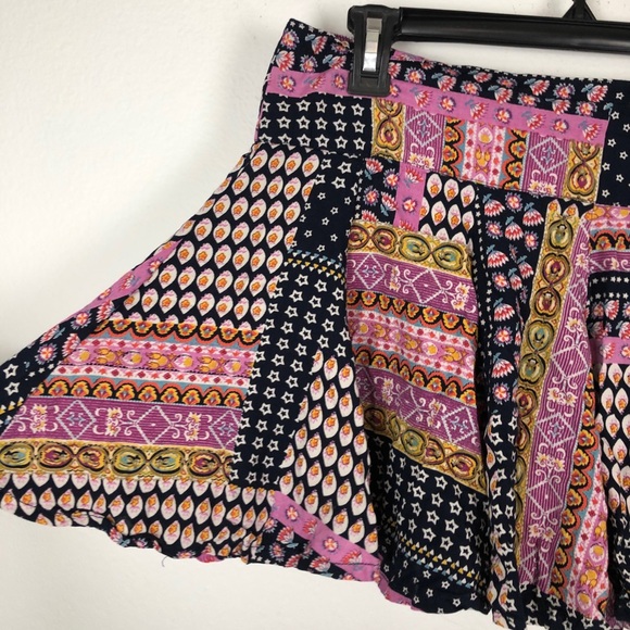 Raga Gigi Ruffled Mini Flounce Skirt Multicolor L - Picture 4 of 9